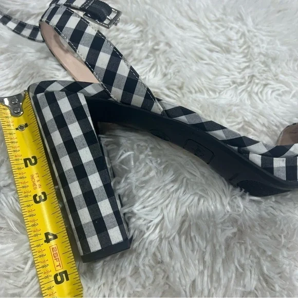 Libby Edelman LE Amanda Buffalo plaid chunky heels Size 11 - Picture 9 of 13